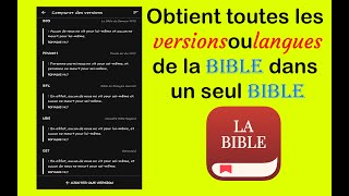 Avoir plusieurs versions de la BIBLE dans une seule bible ? sans connexion internet @astuceEmergent screenshot 4