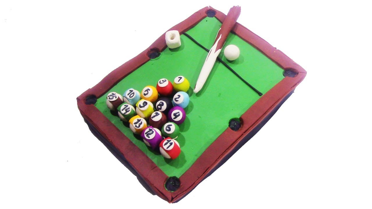 How To Make Billiard 8 Ball Pool with PlayDoh - DIY 8 Ball Pool Billard  Game with PlayDoh For Kids - 