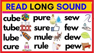 LEARN TO READ  LONG SOUND \/ U \/  with SENTENCES \/ PHONICS \/ ALPHABETS \/ BEGINNERS \/