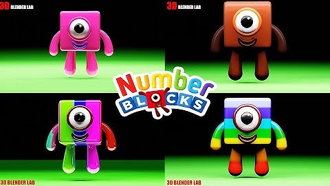 NUMBERBLOCKS Quadparison Part 33 | 3D Blender Lab