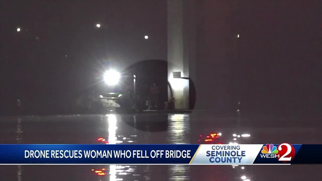 Drone technology helps rescue woman after falling from I-4 bridge into ...