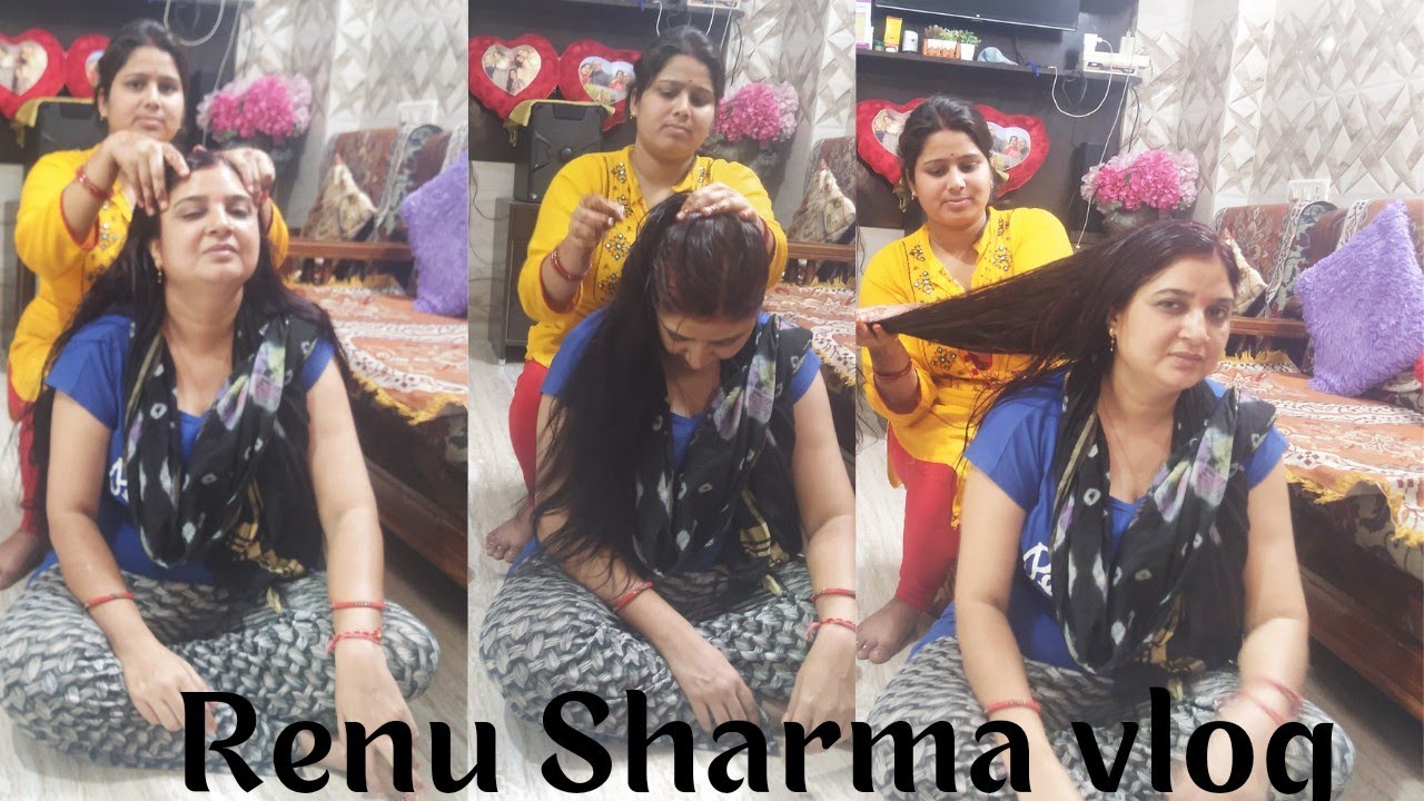 Home made oil massage // relaxing head massage 