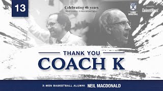 Thanks Coach K message - Neil MacDonald