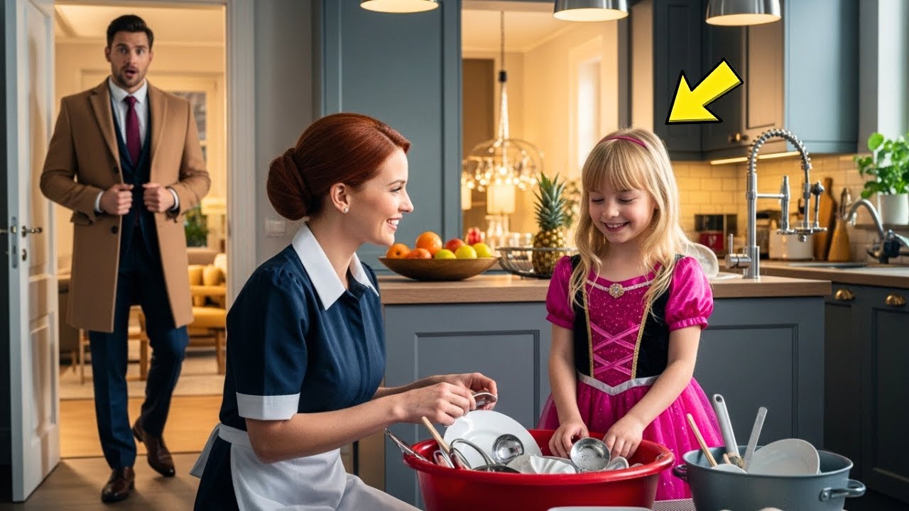 MILLIONNAIRE VEUF REJETTE TOUTES LES FEMMES, MAIS LORSQU'IL VOIT LA FEMME DE MÉNAGE AVEC SA FILLE…