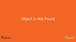 `Object is not found` error screenshot 3