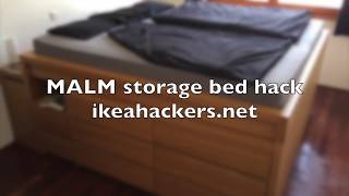 DIY storage bed - IKEA MALM hack