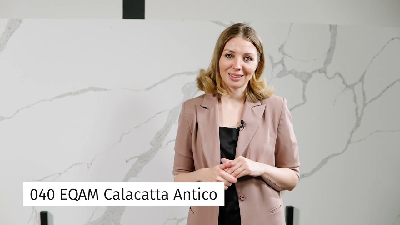 Кварцевый агломерат Calacatta Antico (EQAM 040)