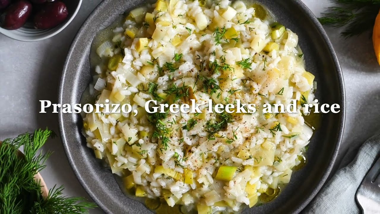 Prasorizo, Greek leeks and rice recipe
