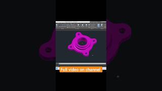 AutoCAD 3d part design || polar array in autocad #shorts