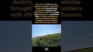Russian Soldiers Shoot Down A Ukrainian Hornet Drone With Rifles In A Field