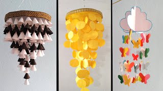 3 DIY Paper Jhoomer || How to make Paper Wind chime || Home decoration ideas