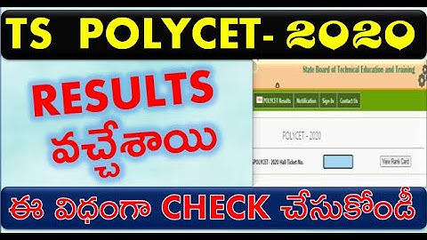 ts polycet results 2020 | ts polycet results | ts polycet 2020 latest news | ts polycet 2020