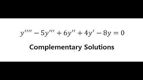 Calculus Help: Complementary Solutions - y