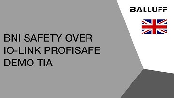 BNI Safety Over IO-Link ProfiSafe DEMO TIA