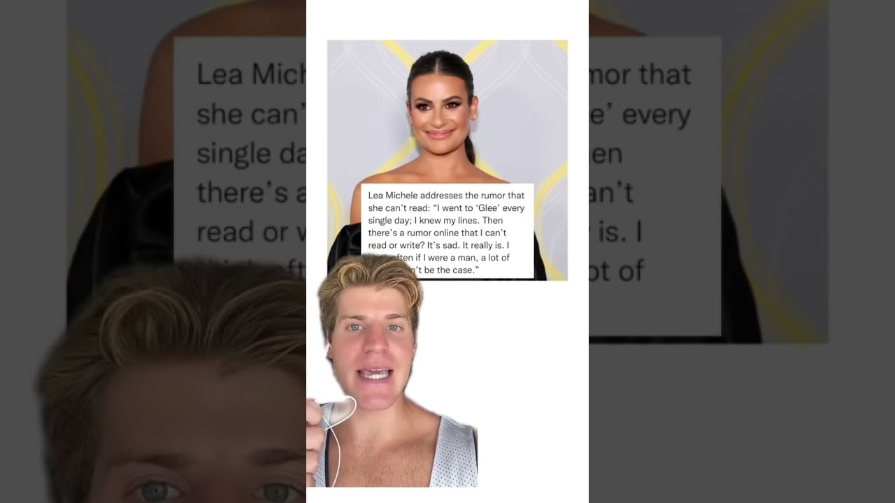 LEA MICHELE FROM GLEE CAN’T READ 