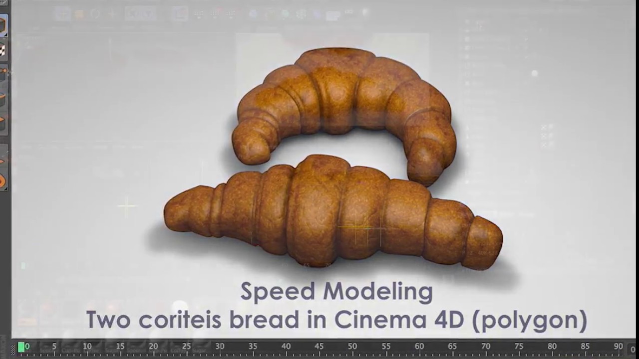 Speed Modeling two comities bread in Cinema 4D - YouTube