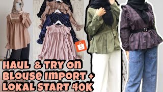 SHOPEE HAUL & TRY ON BAJU KOREAN STYLE CANTIK & CASUAL DI SHOPEE BISA DIJUAL LAGI !!!