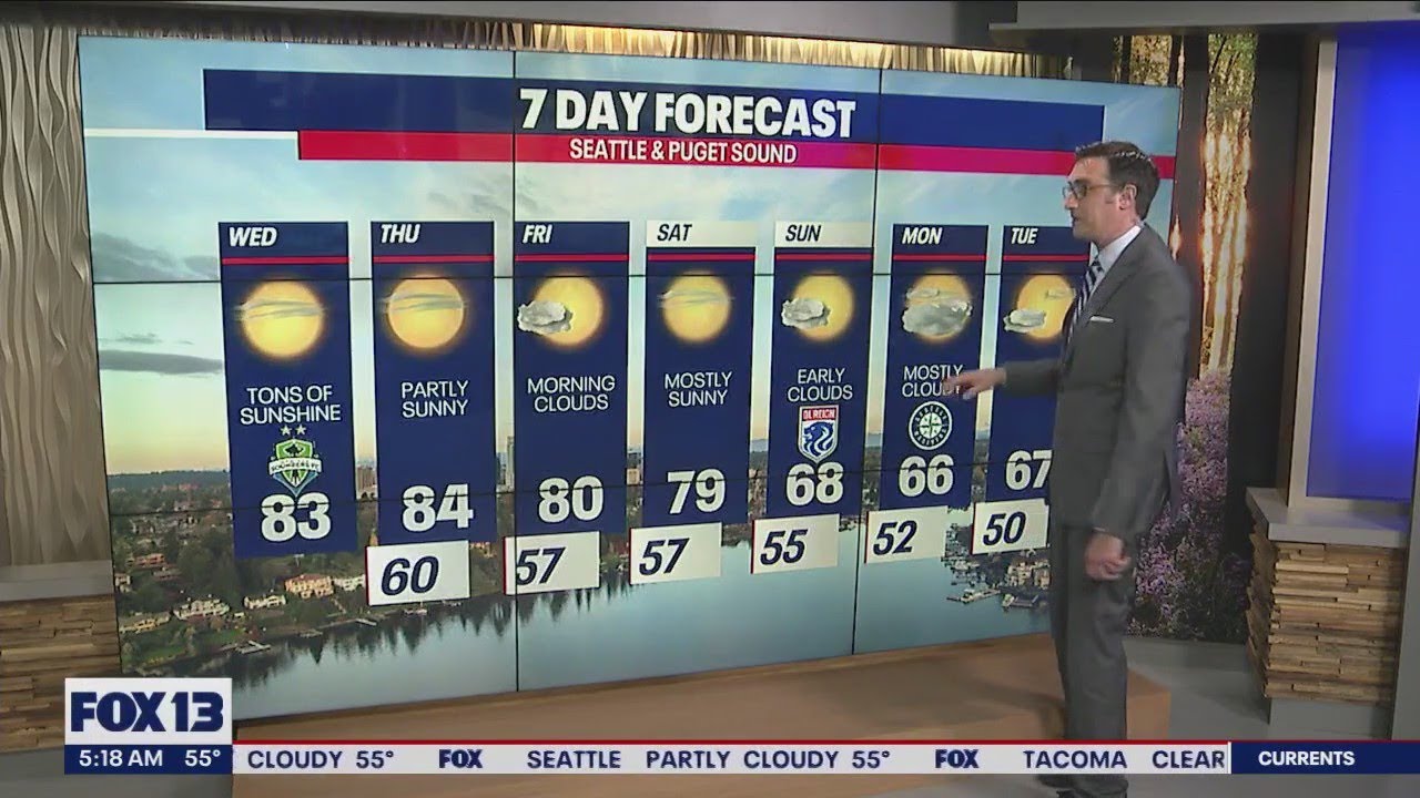 Warmer temps to carry through start of weekend | FOX 13 Seattle - YouTube