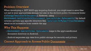 Accessing the Public Documents Folder in .NET MAUI Android