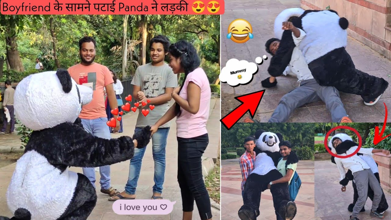 Panda Irritating Public In Park 🤣🤣 Teddy Bear Irritating Public 🤣🤣 