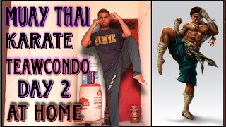 How to Master Muay Thai at Home: Day 2 Challenge | Ultimate Beginner's Guide (No Equipment Needed!🥊💪