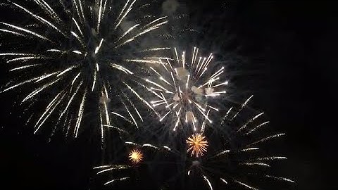 Colorful Fireworks At Night Stock Video