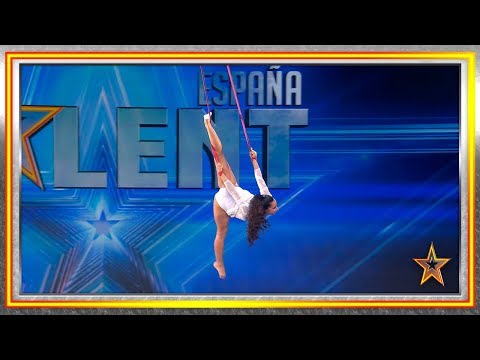 Naiara invita a Eva a volar por los aires con sus telas | Audiciones 4 | Got Talent España 2019
