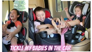 Tickle my babies in the car