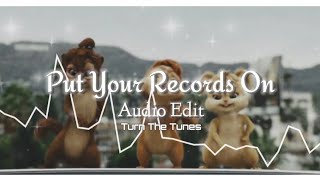 Put Your Records On Audio Edit