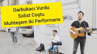 Taksim İstiklal Caddesi Darbukacı Sercan Gider Talat Akar Muhteşem Performans