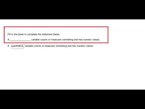 A _________________ variable counts or measures something and has numeric values