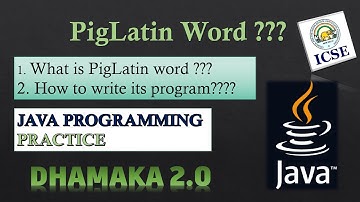 PIGLATIN Word Java ICSE Class 10 | String Handling Programs | Computer Applications