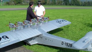 HUGE!!! AMAZING!!! STUNNING!!! RC SCALE AIRPLANE DORNIER DO-X 1929 WITH 12 ENGINES