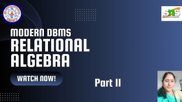 Relational Algebra Part2 | P.Revathi - AP / AI & DS | SNS INSTITUTIONS