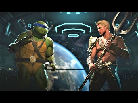 HARDEST MODE Leonardo TMNT VS Aquaman INJUSTICE 2 BATTLE MATCH