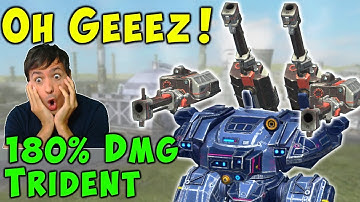 NEW Overdrive TRIDENT BEHEMOTH 180% Damage - War Robots Mk2 Gameplay WR
