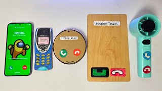 Download lagu GALAXY A54 vs Nokia 3100 vs Samsung s26u Round vs Vinyl Tablet vs fan phone, incoming call