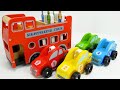 मज़ा लकड़ी की खिलौना कारों के साथ रंग और सामुदायिक वाहन नाम जानें!