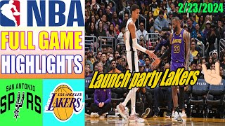 San Antonio Spurs vs Los Angeles Lakers [FULL GAME] QTR Feb 23, 2024 | NBA Highlights 2024