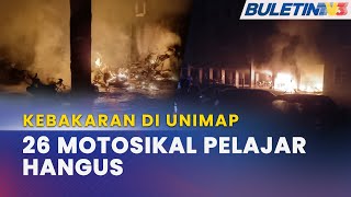 KEBAKARAN DI UNIMAP | 26 Motosikal Penuntut UniMAP Musnah Terbakar
