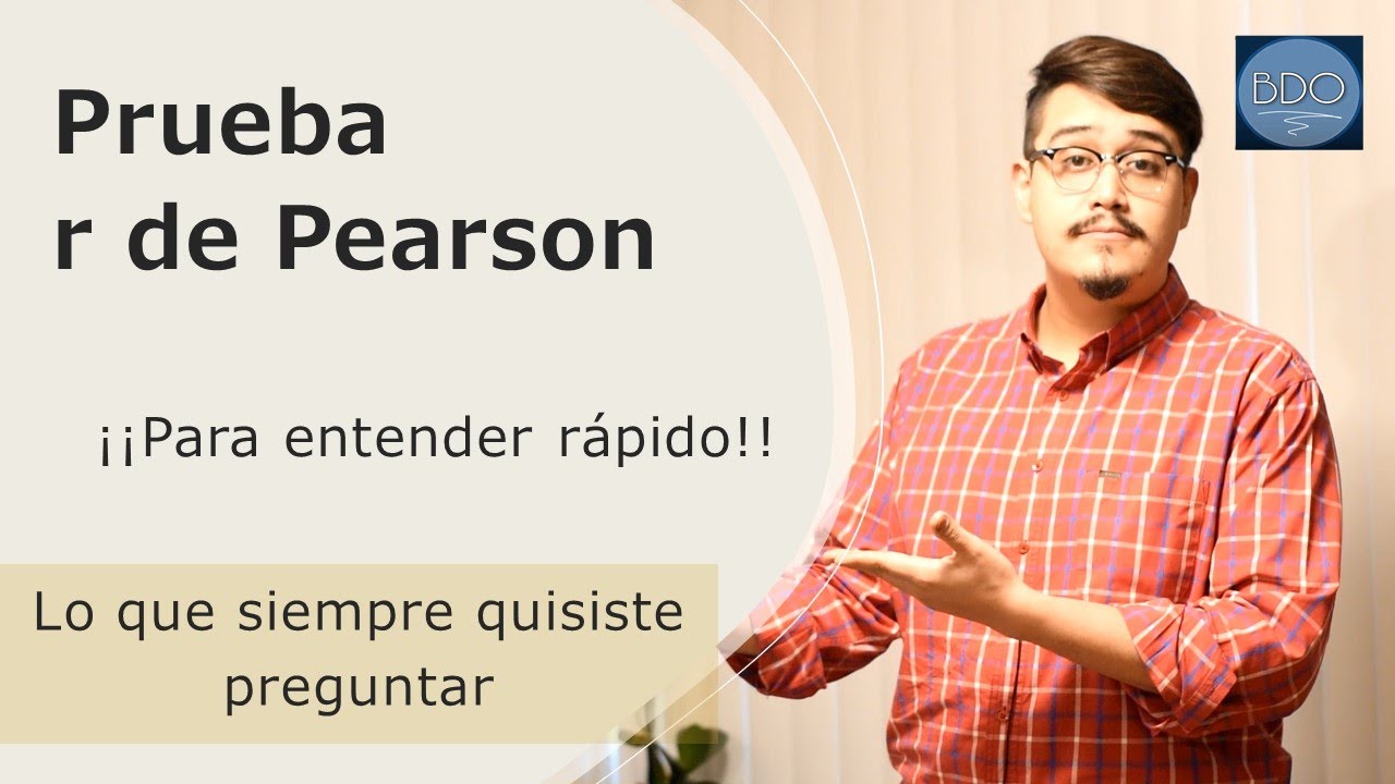 Prueba R De Pearson YouTube