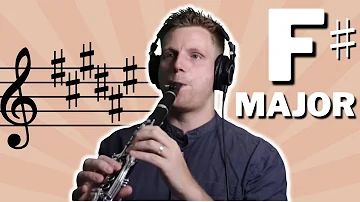 How to PLAY F# (F Sharp) Major SCALE • on CLARINET