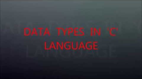 5.Data types in c language || modifiers in c language || c program language toutriol.