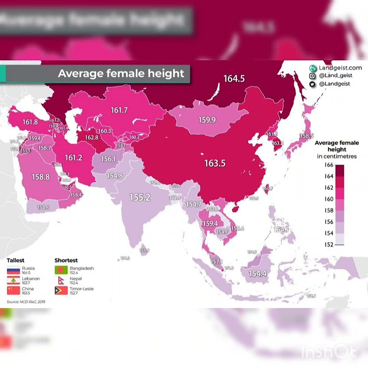 average-female-height-in-asia-map-asia-female-height