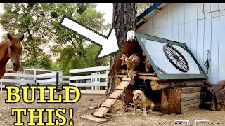 DIY Dog/Livestock House Using Free Pallets and Tree Logs!