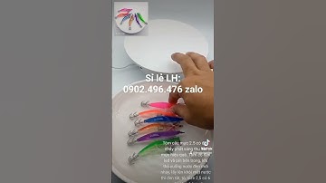 Tôm câu mực có đèn phát sáng nháy thu hút mực cá. Sỉ Lẻ LH: 0902.496.476 zalo