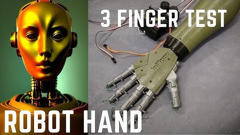 Robot Hand 3 Finger Test 3D Printed Robotics Inmoov Arduino