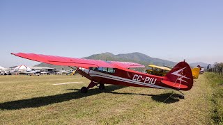 Piper PA-18 Super Cub Low Flyy And Landing Santa Teresa Aerodrome