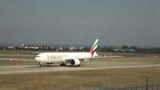 Boeing 777 Emirates take off Istanbul Ataturk Airport