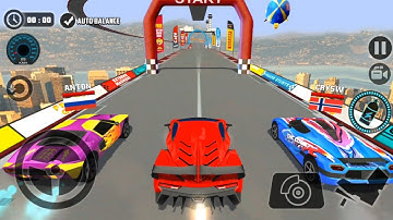 Impossible Car Tracks 3D - Red Sport Car Driving Multiplayer Mode Impossible Stunts Android Gameplay